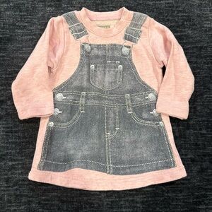 Levi's Pink and Denim Infant Dress